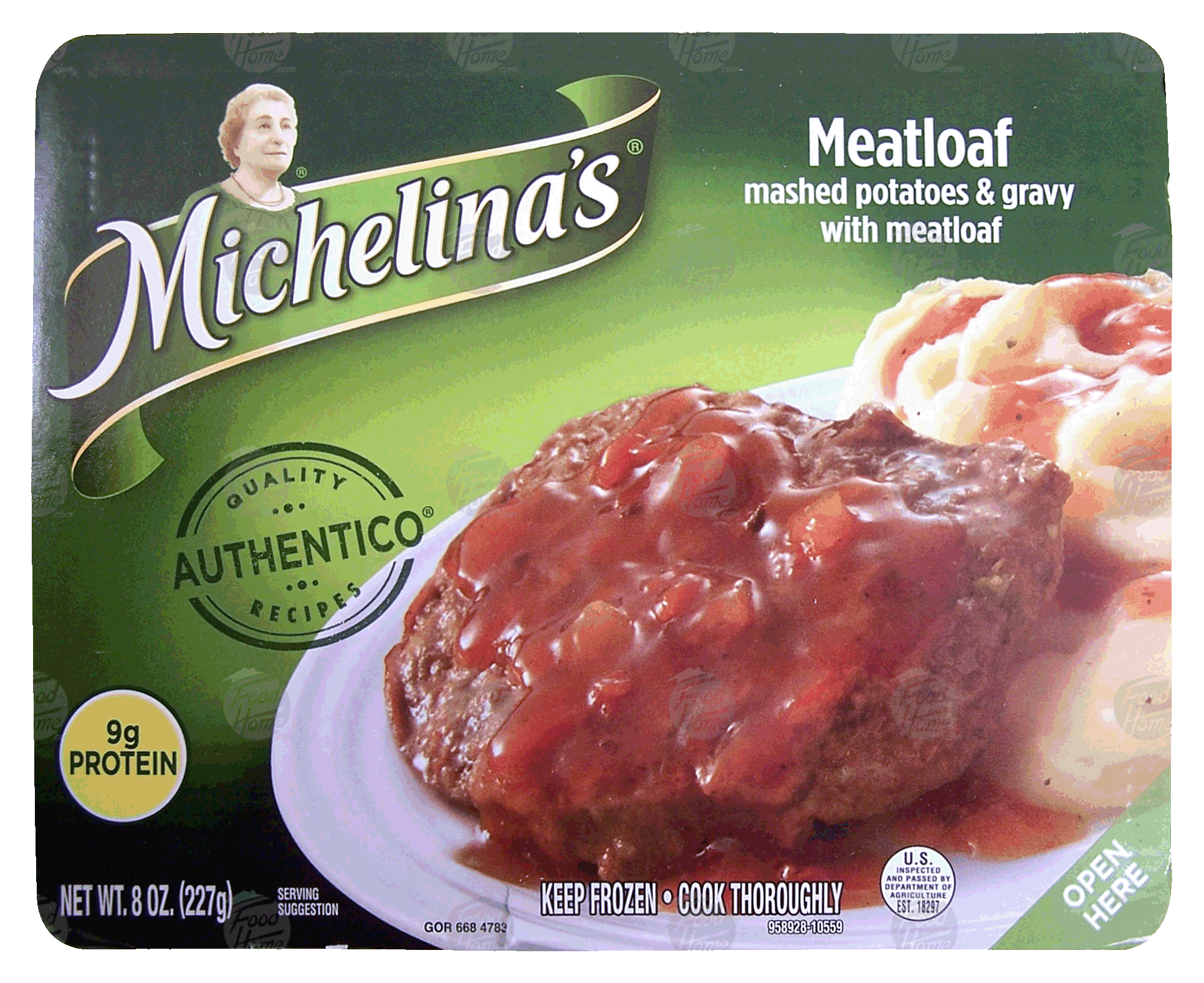 Michelina's  meatloaf and gravy with mashed potatoes Full-Size Picture